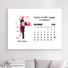 Charger l'image dans la galerie, Calendrier Bloc acrylique personnalisée pour couple, poupée couple baisers, pour les couples année ensemble
