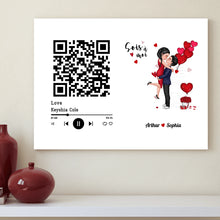 Charger l'image dans la galerie, Bloc Acrylique Recherche de chansons avec code QR personnalisée, Saint-Valentin Cadeau couple, Mots pour décrire notre amour
