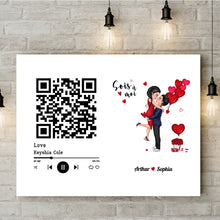 Charger l'image dans la galerie, Bloc Acrylique Recherche de chansons avec code QR personnalisée, Saint-Valentin Cadeau couple, Mots pour décrire notre amour

