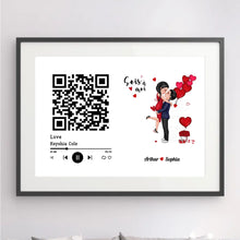 Charger l'image dans la galerie, Bloc Acrylique Recherche de chansons avec code QR personnalisée, Saint-Valentin Cadeau couple, Mots pour décrire notre amour
