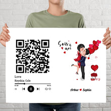 Charger l'image dans la galerie, Bloc Acrylique Recherche de chansons avec code QR personnalisée, Saint-Valentin Cadeau couple, Mots pour décrire notre amour
