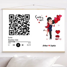 Charger l'image dans la galerie, Bloc Acrylique Recherche de chansons avec code QR personnalisée, Saint-Valentin Cadeau couple, Mots pour décrire notre amour
