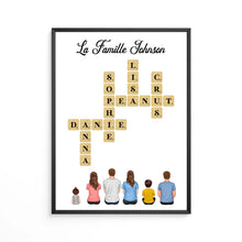 Charger l'image dans la galerie, Mots croisé Bloc Acrylique personnalisée Famille Nom, cadeau pour Famille, Maman at papa chien, chat
