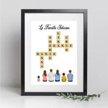 Charger l'image dans la galerie, Mots croisé Bloc Acrylique personnalisée Famille Nom, cadeau pour Famille, Maman at papa chien, chat
