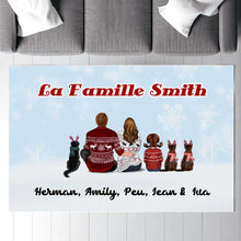 Charger l'image dans la galerie, Plaque De Porte personnalisé, signe en métal Cadeau pour la famille, Couple, amoureux des chats, chiens, joyeux noël
