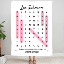 Charger l'image dans la galerie, Mots mêlés Bloc Acrylique personnalisée, cadeau pour Famille, Là où les souvenirs se créent et l’amour grandit
