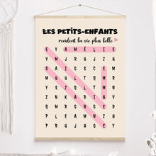 Charger l'image dans la galerie, Mots mêlés Plaid personnalisée, couverture cadeau pour mamie, papi, Les Petits-enfants rendent la vie plus belle
