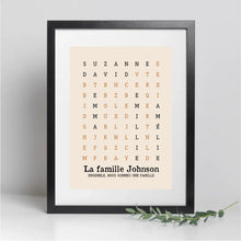 Charger l'image dans la galerie, Mots mêlés Passe partout personnalisée, cadeau pour Famille, Ensemble nous formons une famille
