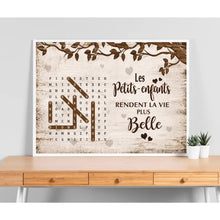 Charger l'image dans la galerie, Mots mêlés personnalisés enfants noms, Poster cadeaux pour mamie, maman, papa, papi, Petits-enfants rendent la vie plus belle
