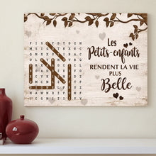 Charger l'image dans la galerie, Mots mêlés personnalisés enfants noms, Poster cadeaux pour mamie, maman, papa, papi, Petits-enfants rendent la vie plus belle
