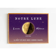 Charger l'image dans la galerie, Phase de lune personnalisés, Bloc Acrylique cadeaux pour couple, Saint-Valentin, La nuit où nous nous sommes mariés

