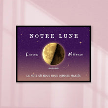Charger l'image dans la galerie, Phase de lune personnalisés, Bloc Acrylique cadeaux pour couple, Saint-Valentin, La nuit où nous nous sommes mariés
