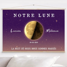 Charger l'image dans la galerie, Phase de lune personnalisés, Bloc Acrylique cadeaux pour couple, Saint-Valentin, La nuit où nous nous sommes mariés

