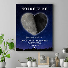 Charger l'image dans la galerie, Phase de lune personnalisés, Bloc Acrylique cadeaux pour couple, Saint-Valentin, La nuit où toi et moi sommes devenus nous
