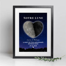 Charger l'image dans la galerie, Phase de lune personnalisés, Bloc Acrylique cadeaux pour couple, Saint-Valentin, La nuit où toi et moi sommes devenus nous

