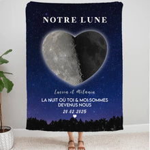 Charger l'image dans la galerie, Phase de lune personnalisés, Bloc Acrylique cadeaux pour couple, Saint-Valentin, La nuit où toi et moi sommes devenus nous
