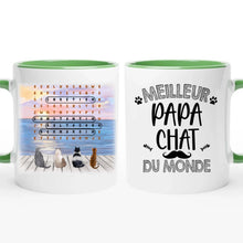 Charger l'image dans la galerie, Jusqu'à 6 chats, Mug mots mêlés personnalisés avec prénoms, tasse cadeau pour papa chat, Fête des Pères
