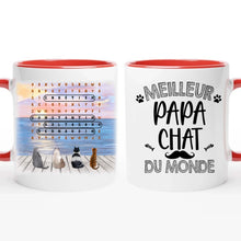 Charger l'image dans la galerie, Jusqu'à 6 chats, Mug mots mêlés personnalisés avec prénoms, tasse cadeau pour papa chat, Fête des Pères
