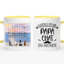 Charger l'image dans la galerie, Jusqu'à 6 chats, Mug mots mêlés personnalisés avec prénoms, tasse cadeau pour papa chat, Fête des Pères
