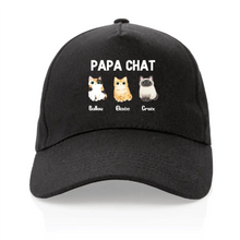 Charger l'image dans la galerie, Jusqu'à 6 chats, Casquette personnalisée papa, maman de chats, casquette homme, femme, cadeau de fête des pères, fête des mères
