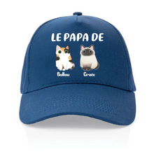 Charger l'image dans la galerie, Jusqu'à 4 chats, Casquette camionneur personnalisée papa, maman de chats, casquette homme, femme, cadeau de fête des pères, fête des mères
