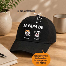 Charger l'image dans la galerie, Jusqu'à 4 chiens, Casquette personnalisée papa, maman de chien, casquette homme, femme, cadeau de fête des pères, fête des mères
