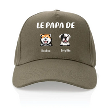 Charger l'image dans la galerie, Jusqu'à 4 chiens, Casquette personnalisée papa, maman de chien, casquette homme, femme, cadeau de fête des pères, fête des mères
