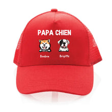 Charger l'image dans la galerie, Jusqu'à 4 chiens, Casquette camionneur personnalisée papa, maman de chien, cadeau homme, femme, de fête des pères, fête des mères

