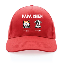 Charger l'image dans la galerie, Jusqu'à 4 chiens, Casquette camionneur personnalisée papa, maman de chien, cadeau homme, femme, de fête des pères, fête des mères
