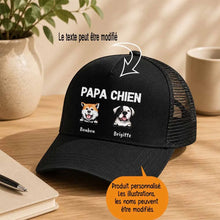 Charger l'image dans la galerie, Jusqu'à 4 chiens, Casquette camionneur personnalisée papa, maman de chien, cadeau homme, femme, de fête des pères, fête des mères
