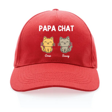 Charger l'image dans la galerie, Jusqu'à 4 chats, Casquette personnalisée papa, maman de chat, cadeau pour homme, femme, de fête des pères, fête des mères
