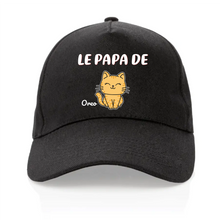 Charger l'image dans la galerie, Jusqu'à 4 chats, Casquette personnalisée papa, maman de chat, cadeau pour homme, femme, de fête des pères, fête des mères , le papa de
