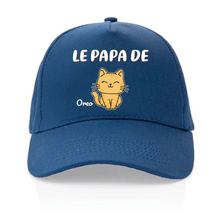 Charger l'image dans la galerie, Jusqu'à 4 chats, Casquette personnalisée papa, maman de chat, cadeau pour homme, femme, de fête des pères, fête des mères , le papa de
