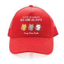 Charger l'image dans la galerie, Jusqu'à 4 chats, Casquette personnalisée papa de chat, cadeau pour homme, fête des pères, garçon qui aime les chats
