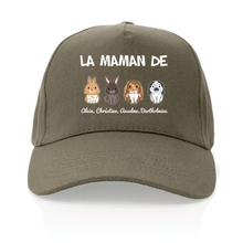 Charger l'image dans la galerie, Jusqu'à 4 lapins, Casquette personnalisée papa, maman de lapin, cadeau pour de fête des pères, fête des mères, la maman de
