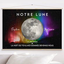 Charger l'image dans la galerie, Phase de lune personnalisés, Métal cadeaux pour LGBTQ couple, Saint-Valentin, La nuit où toi et moi sommes devenus nous
