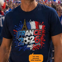 Charger l'image dans la galerie, Football T-Shirt personnalisés nom, cadeau pour femme, homme, amateurs de football, world football cup 2026
