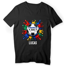 Charger l'image dans la galerie, Football 2026 T-Shirt personnalisés nom et photo, cadeau pour femme, homme, amateurs de football, world football cup
