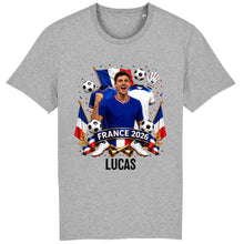 Charger l'image dans la galerie, Football T-Shirt Col V personnalisés nom et photo, cadeau pour femme, homme, amateurs de football, world football cup 2026
