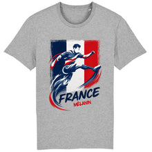 Charger l'image dans la galerie, France Football T-Shirt Col V personnalisés nom cadeau pour femme, homme, world football cup
