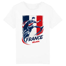 Charger l'image dans la galerie, France Football T-Shirt Col V personnalisés nom cadeau pour femme, homme, world football cup
