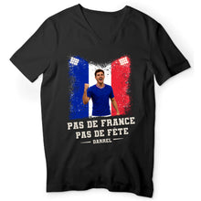 Charger l'image dans la galerie, Football T-Shirt personnalisés nom et photo, cadeau pour femme, homme, pas de France, pas de fête
