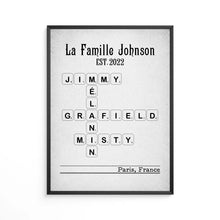 Charger l'image dans la galerie, Passe partout Mots Croisés Personnalisée avec Prénoms et Nom de Famille – Journal créé lors d'un moment précieux à jamais
