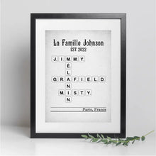 Charger l'image dans la galerie, Passe partout Mots Croisés Personnalisée avec Prénoms et Nom de Famille – Journal créé lors d'un moment précieux à jamais
