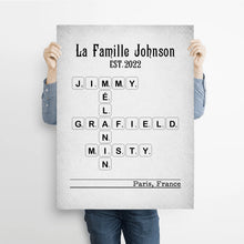 Charger l'image dans la galerie, Passe partout Mots Croisés Personnalisée avec Prénoms et Nom de Famille – Journal créé lors d'un moment précieux à jamais
