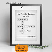 Charger l'image dans la galerie, Passe partout Mots Croisés Personnalisée avec Prénoms et Nom de Famille – Journal créé lors d'un moment précieux à jamais
