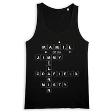 Charger l'image dans la galerie, T-Shirt Mots Croisés Personnalisé avec Prénoms – Cadeau Mamie, Papy, Design Artistique Est.
