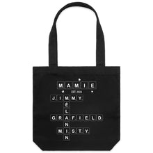 Charger l'image dans la galerie, T-Shirt Mots Croisés Personnalisé avec Prénoms – Cadeau Mamie, Papy, Design Artistique Est.
