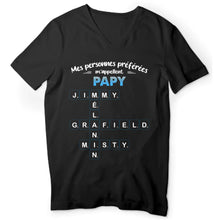 Charger l'image dans la galerie, T-Shirt Mots Croisés Personnalisé avec Prénoms – Cadeau Mamie, Papy, Mes personnes préférées m'appellent
