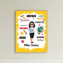 Charger l'image dans la galerie, Enseignante Toile à suspendre personnalisée, Cadeaux pour la fête des enseignants, Enseigner Aimer Inspirer Connecter
